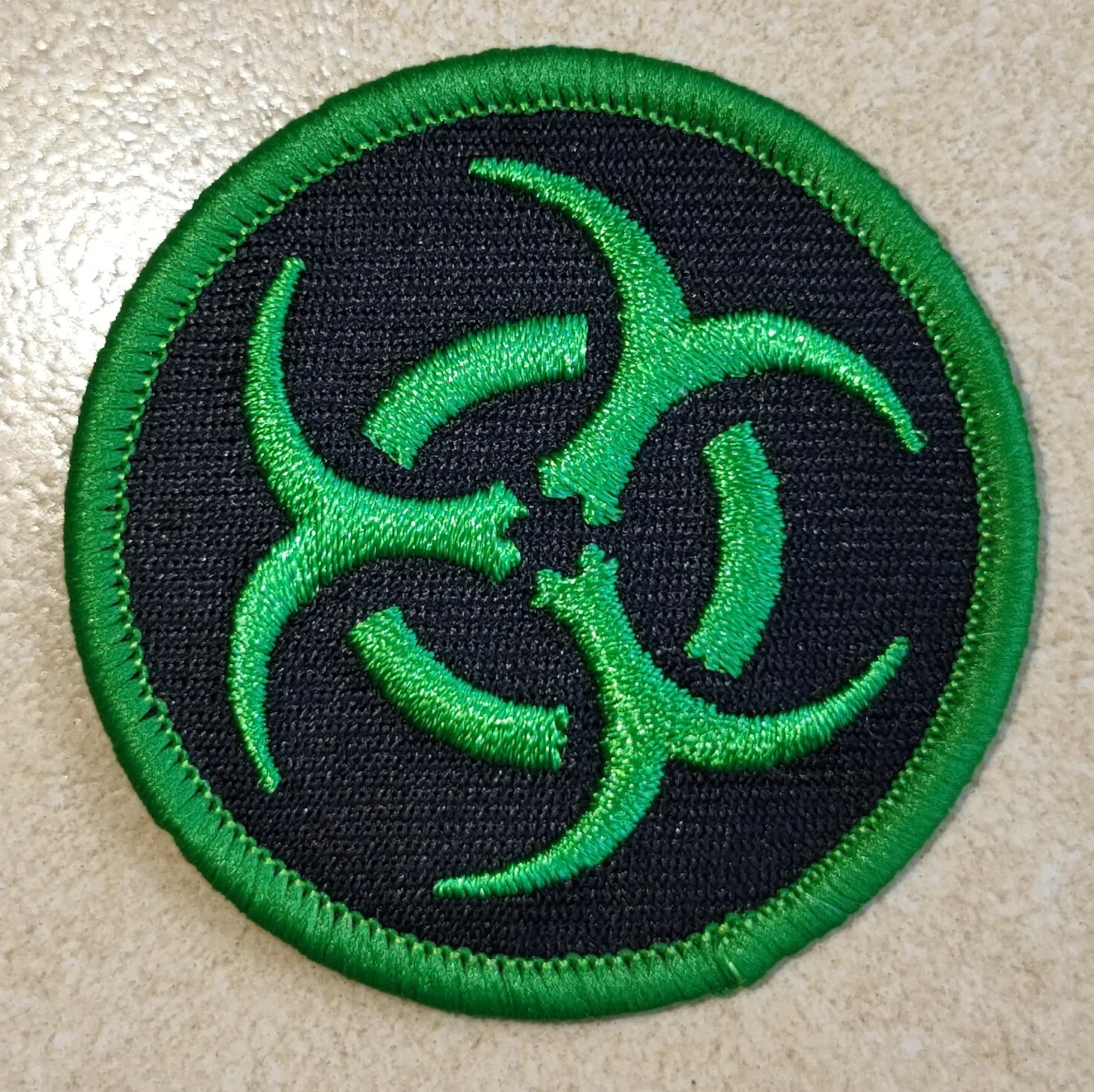 

NUCLEAR RADIATION SYMBOL EMBROIDERED Iron On Patches,Made of Cloth,100% Quality, sew on patch Appliques BIOHAZARD ZOMBIE