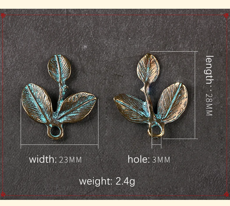 10pcs/lot Vintage Leaves Pendant Charms Antique Bronze Color Leaf Charms Jewelry Diy Big Tree Leaf Charms For Bracelet Making