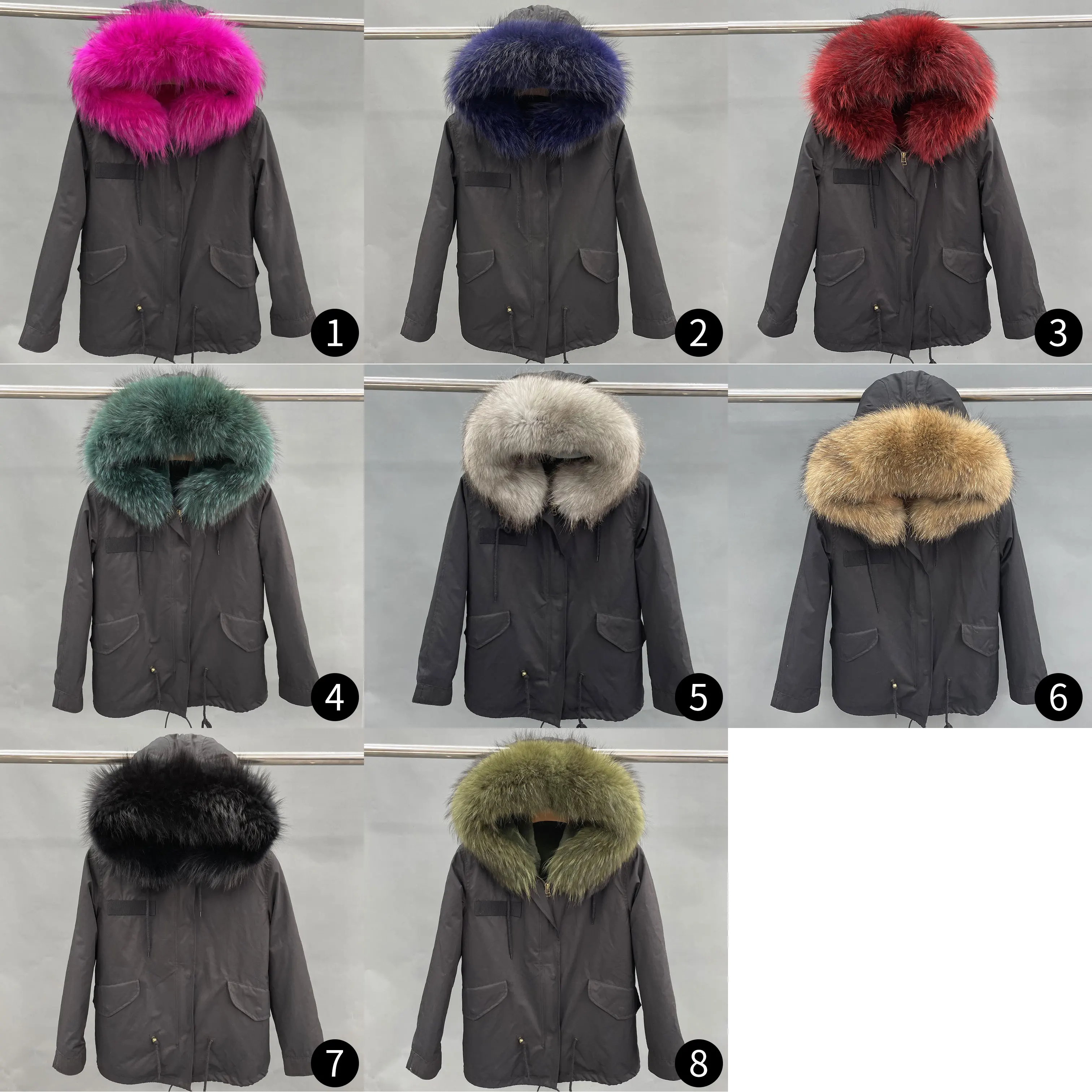 Chaquetas Parkas con cuello de piel Real para mujer, abrigos largos gruesos de estilo ruso, forro de piel sintética desmontable para invierno