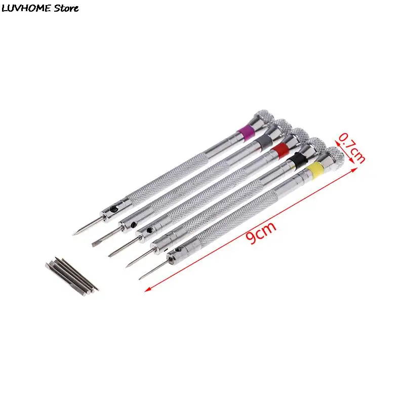 5 Pcs/set Clock Watch Tools Parts Mini Tone Screwdriver Set Link Pin Remover Screwdrivers for Watch Repair Tool Kit