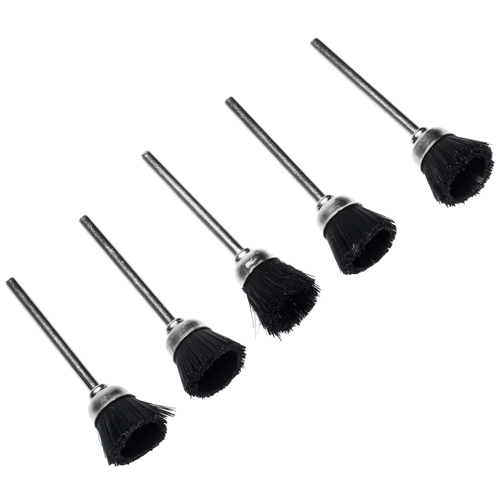 5Pcs 15mm Nylon Cup Brush Polishing Buffing Wheels Metal Abrasive Wheel  for Rotary Tools Dremel Accessories 3mm Shank Mandrel