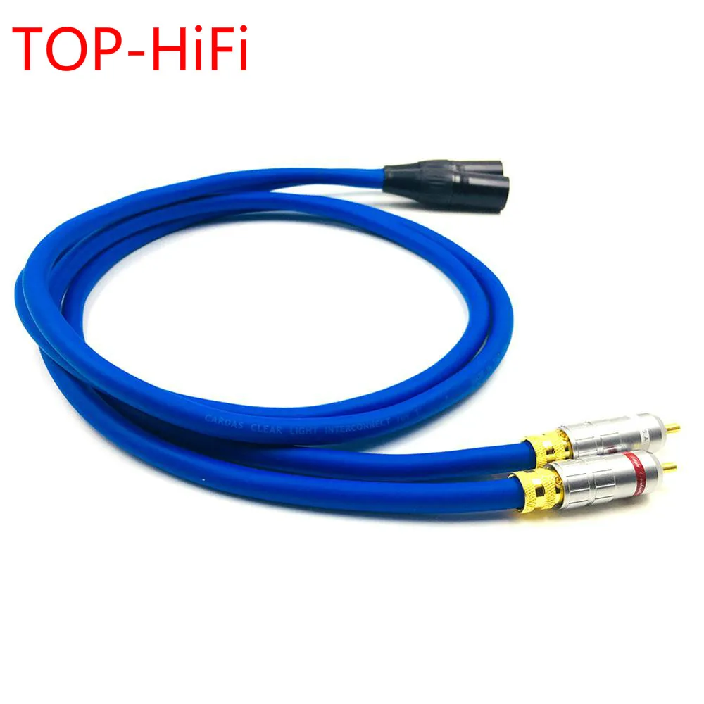 

TOP-HiFi Pair US-CMC RCA to XLR Balacned Audio Cable RCA Male to XLR Male Interconnect Cable with CARDAS Clear-Light-USA