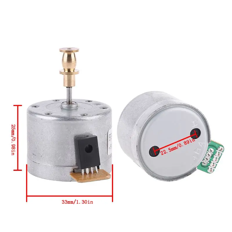 DC 9-12V 3-Speed 33/45/78 RPM Metal Turntables Motor 25 mm Mounting Holes Compatible with Turntable Record Player Motor 24BB