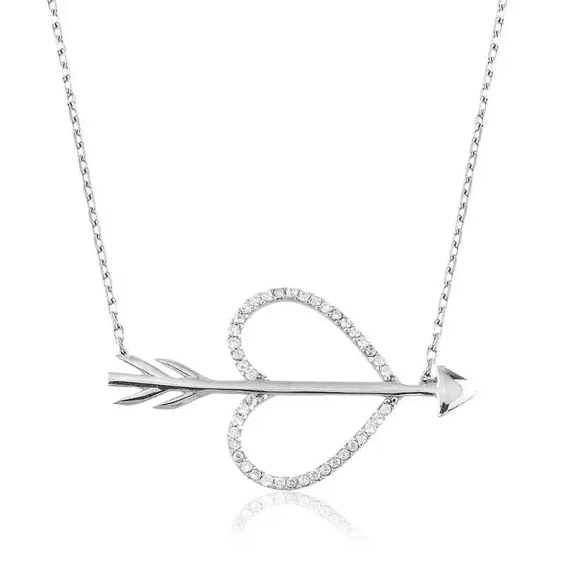 Silver Love Read Lady Necklace 925 Sterling Women Fine Jewelry Wedding Party Birthday Gift - Box - Pendant - Chain Choker - Female - Ladies - Fashion