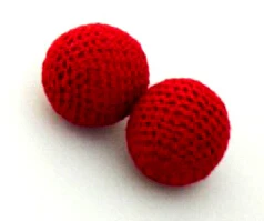 2Pcs Red Chop Cup Balls(One Magnetic + One Normal, Diameter 2.5cm) Magic Tricks Close Up Accessories Gimmick Props Cups and Ball