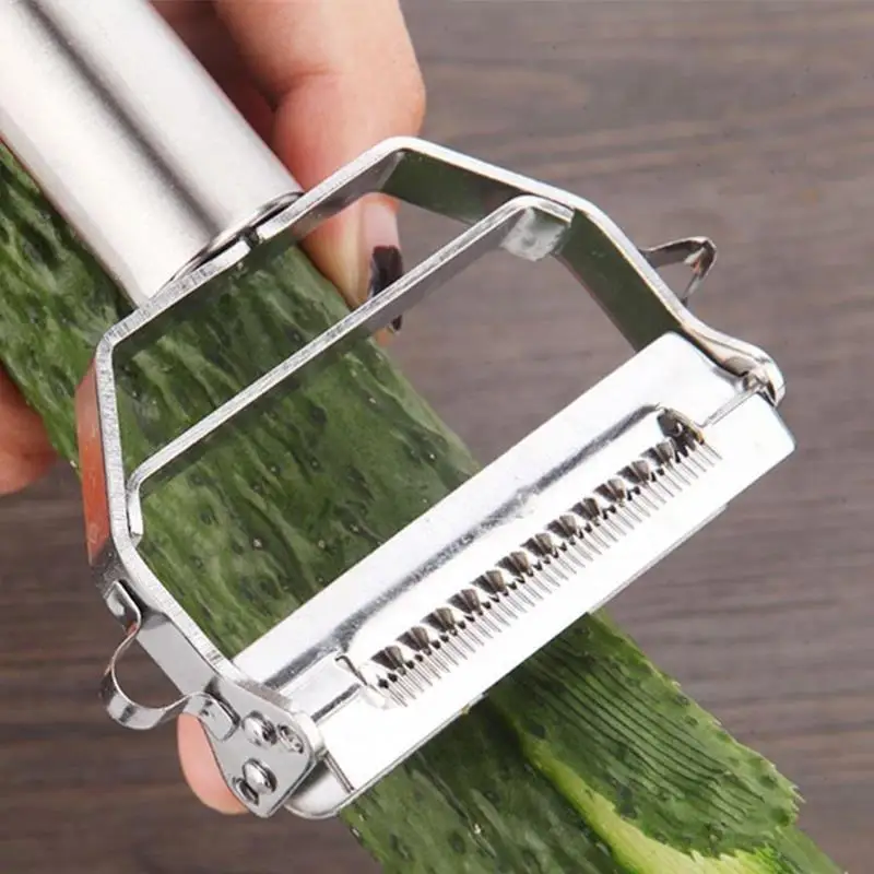 1pc Stainless Steel Vegetable And Fruit Salad Grater Shredded Peeler Double-Planed Side Dishes Shredded Kitchen Gadgets