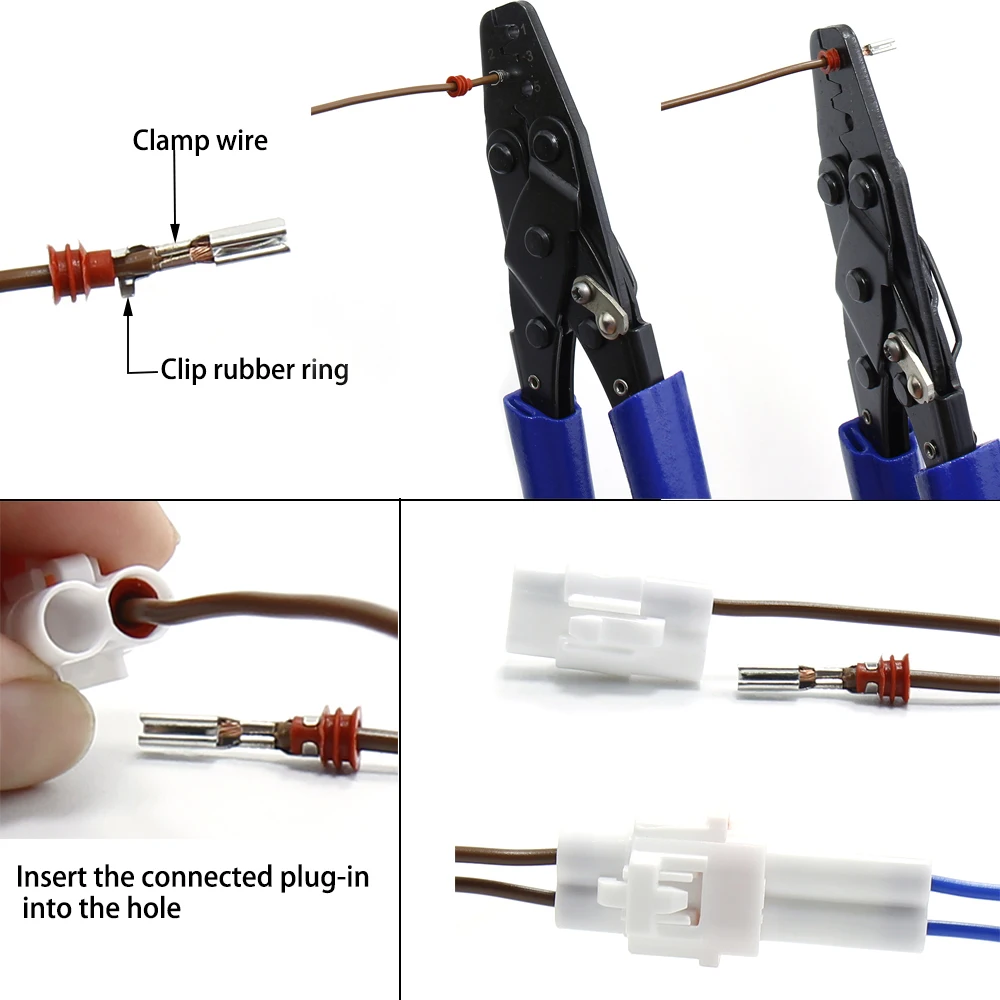 Automóvel e Motocicleta Conector Elétrico, Auto Fio Selado, Terminais Masculino e Feminino, Plug Kit, 2Pin, 3Pin, 4Pin, 30 Pcs, 15Set