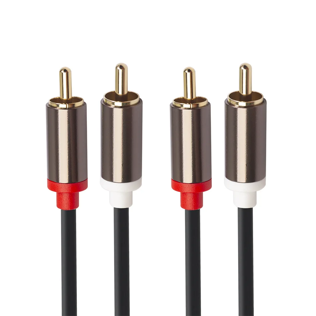 2RCA to 2RCA Audio cable AV four-head audio cable 2RCA to 2RCA lotus cable Two-way two-way amplifier audio 4 head RCA cable