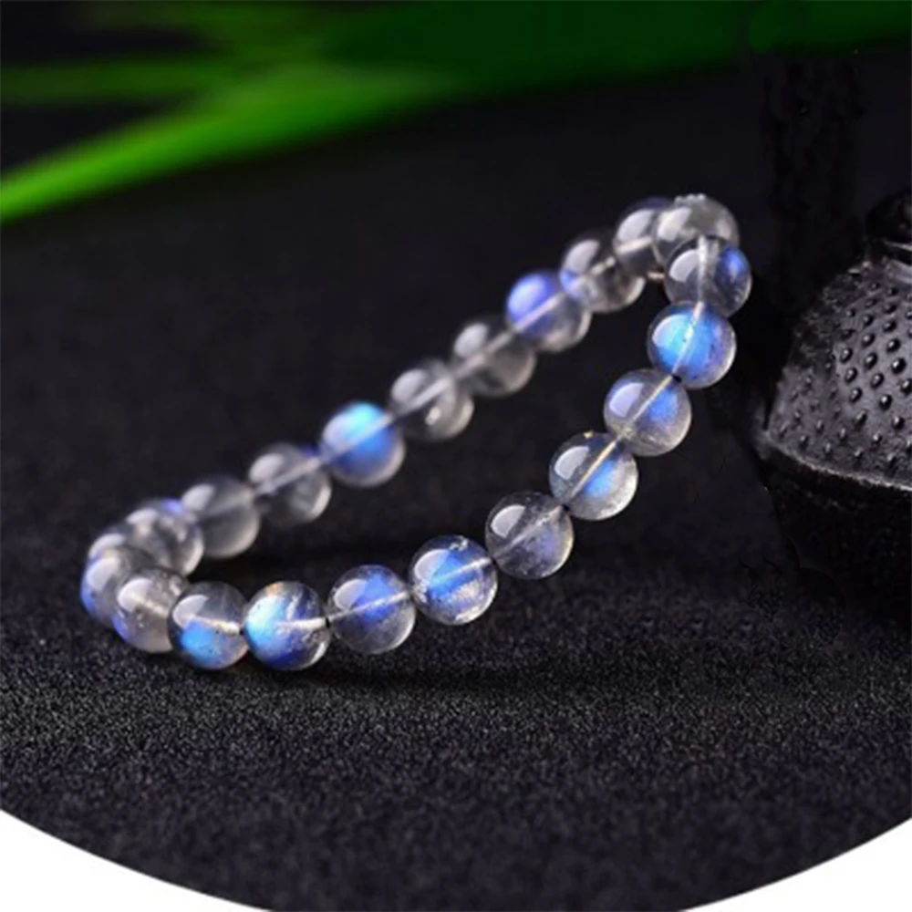 Small And Exquisite Gray Moonstone Beaded Bracelets for Women Luxury High End Natural Stone Beaded Bracelet Delicate Jewelry