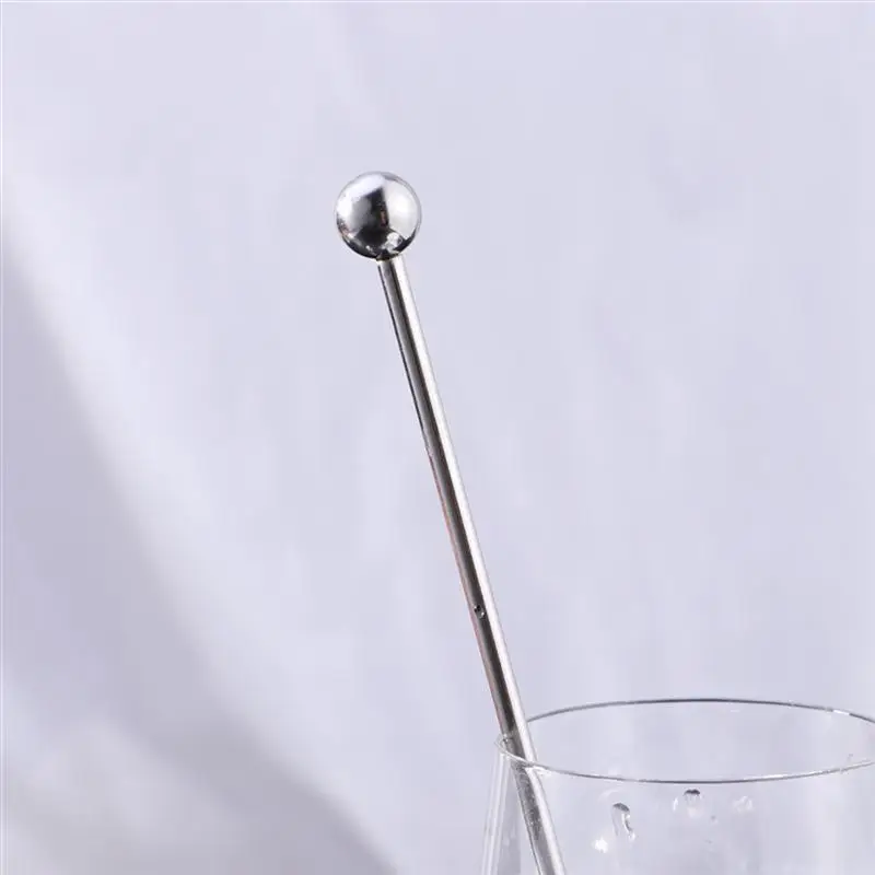 5Pcs 19cm Stainless Steel Creative Mixing Cocktail Stirrers Sticks for Wedding Party Bar Swizzle Drink Mixer Bar Muddler