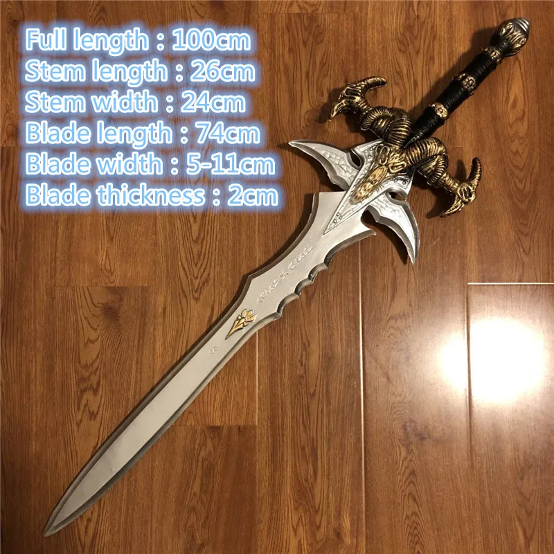 wow Arthas Menethil's Weapon Frostmourne Sword World of Frost Sad Sword Cos Weapon Toy Sword Children Simulation Weapon PU Prop