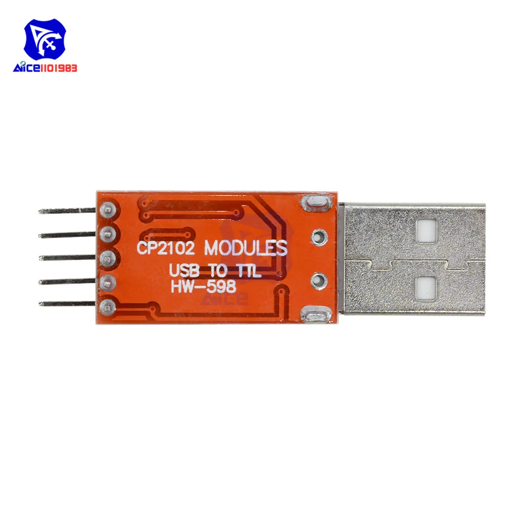 diymore CP2102 USB to UART TTL Serial STC Programmable Module PL2303 Super Brush Line for Arduino with 4 Pin Dupont Jumper Wire