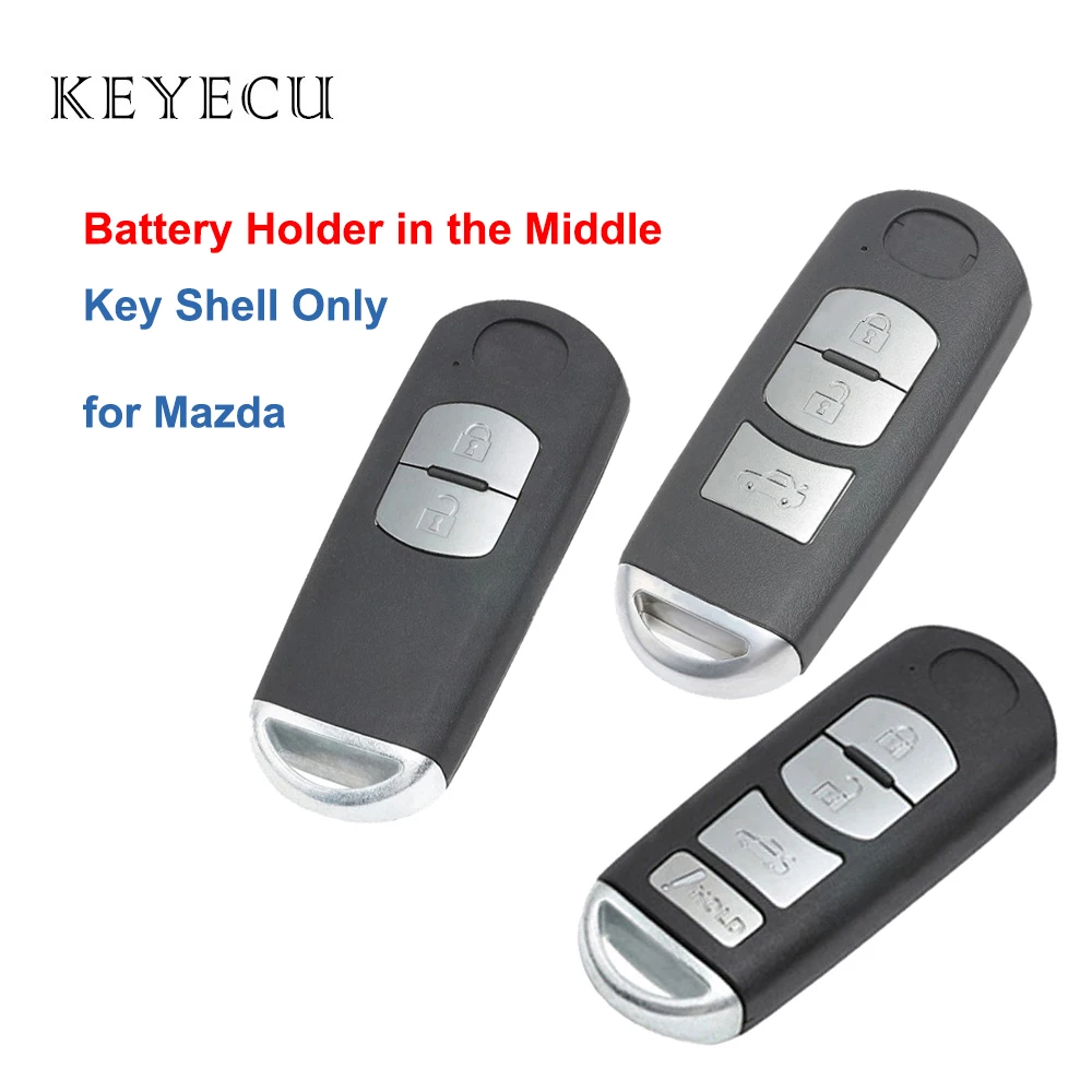 

Remote Key Fob Case Shell Replacement 2/ 3/ 4 Buttons for Mazda 3 6 2014 2015 2016 2017 2018 SKE13D-01 FCC ID: WAZSKE13D01