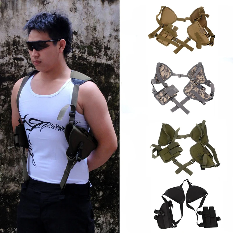 

Left Right Hand Tactical Nylon Gun Holster Universal Pistol Gun Carry Pouch Concealed Shoulder Holster Glock 17 Gun