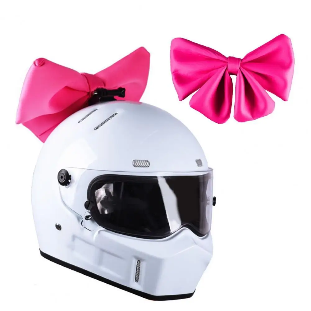 Helmet Bow Wear-resistant Single/Double Layer Waterproof Motorcycle Helmet Bow Knot for Helmet Motorcycle Accessories