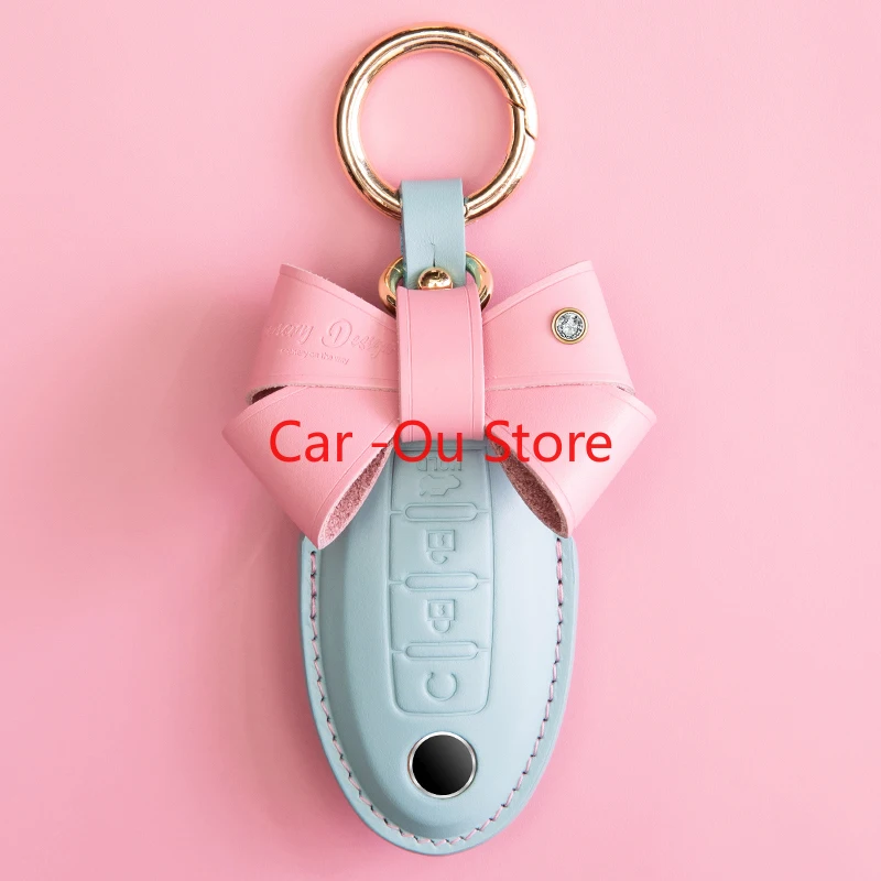 For Nissan Teana X-Trail Qashqai Tiida Remote Smart Key Fob Case Holder Cover Leather For Girls