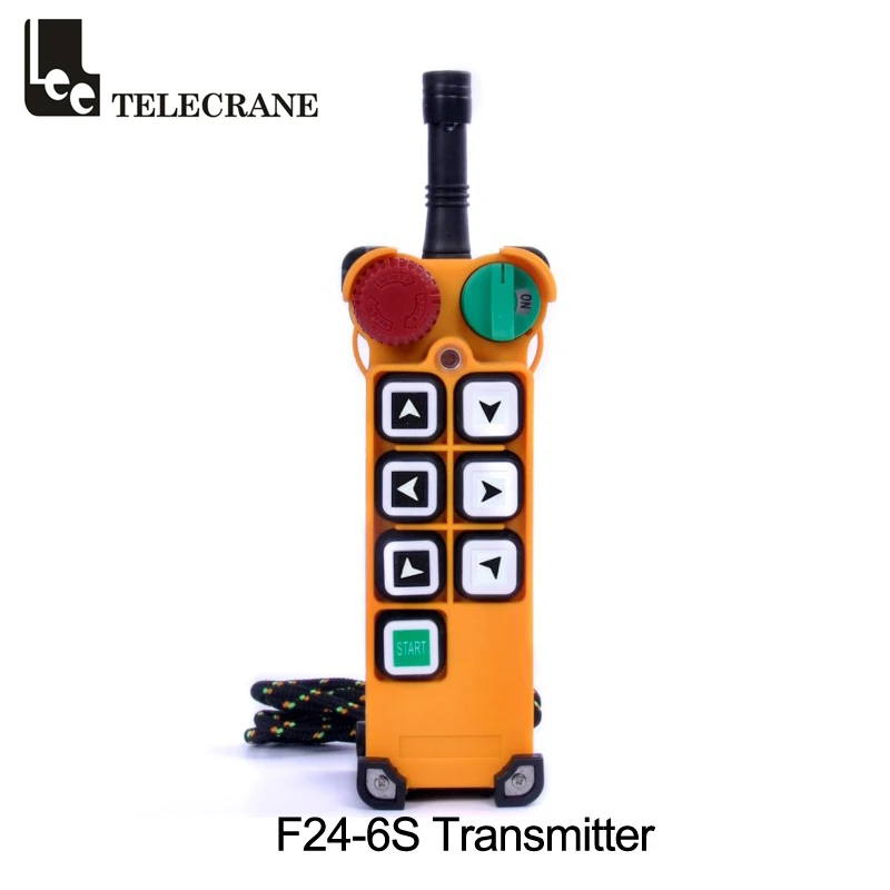 

Telecrane F24-6S single speed push buttons hoist crane industrial wireless remote control with mushroom emergency stop