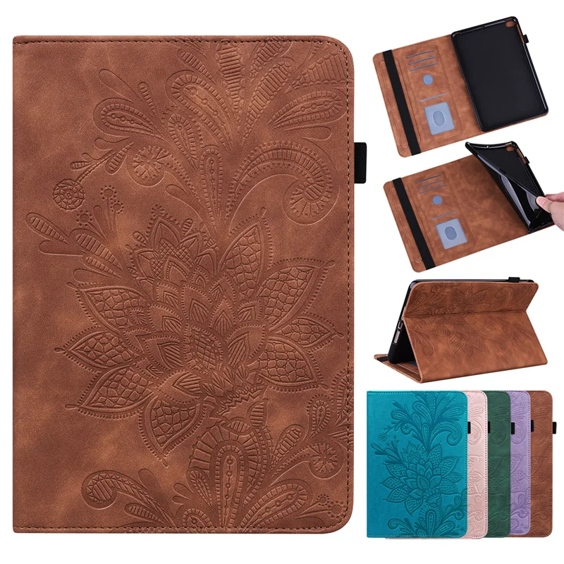 Cover Funda for Samsung Galaxy Tab S6 Lite 10.4 Case Stand Embossing Classic Flower Case for Galaxy Tab S6 Lite SM-P610 P615