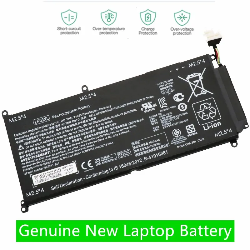 

ONEVAN New LP03XL battery for HP Envy 15 15-ae020TX TPN-C124 TPN-C122 807417-005 807211-121 HSTNN-DB6 HSTNN-DB7C