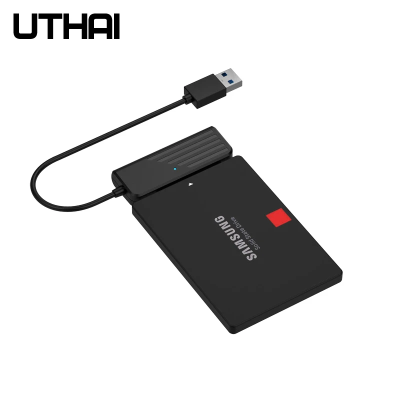 UTHAI T35 HDD Adapter for HD External USB 3.0/Type-C to SATA3 Converter Cable for 2.5" SATA HDD SSD 5Gbps JMS578 Chip