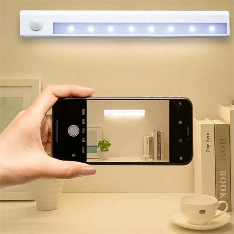 8 Led Menschlichen Körper Infrarot Sensor Licht Schlafzimmer Schrank Baby Zimmer Dekoration Lampe PIR Magnetfeld Bewegung Schrank Treppen Nachtlicht