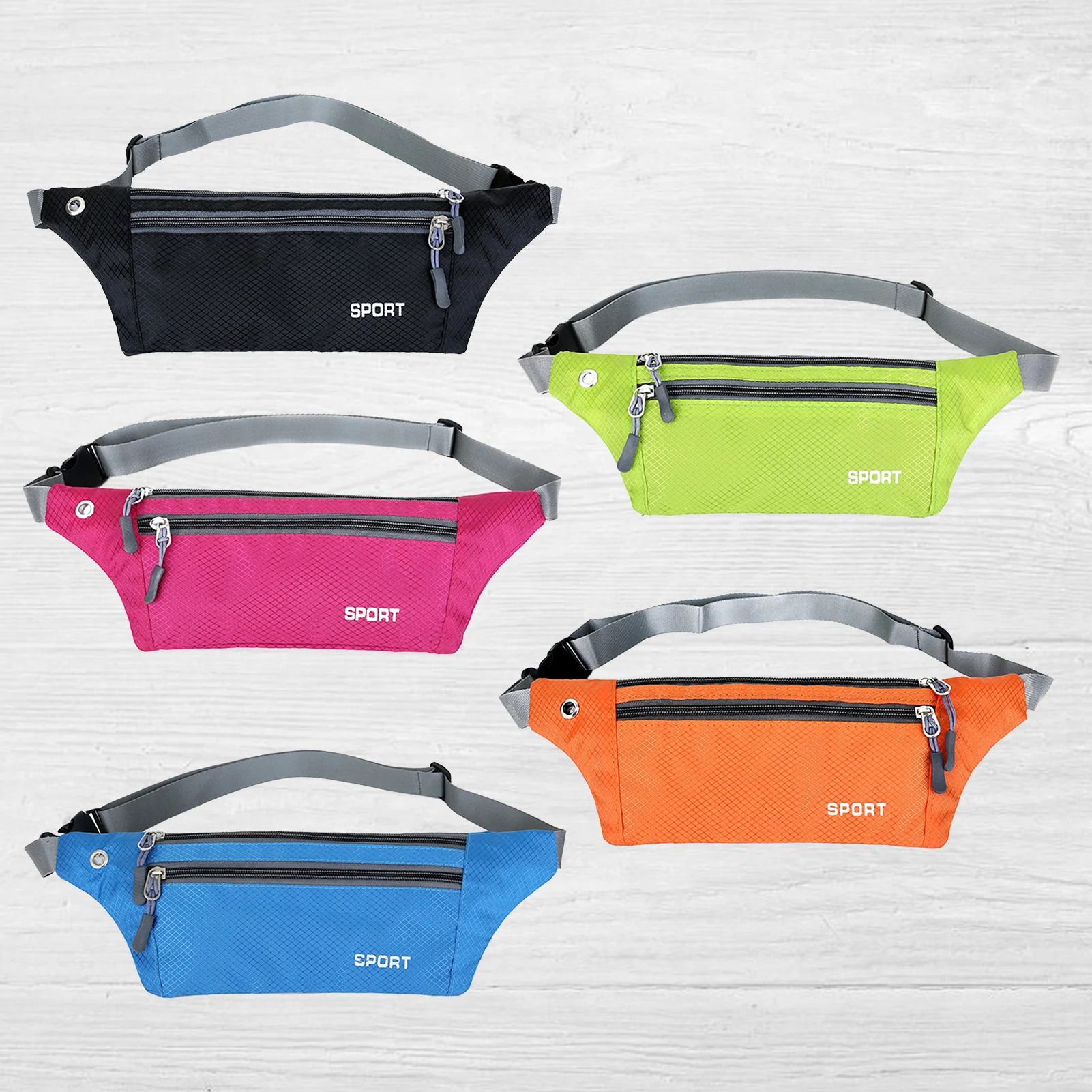 Ultra-thin Sports Pockets Waterproof Fitness Messenger Bags Running Waist Bag Pocket Jogging Anti-theft Pack Outdoor Belt Bags