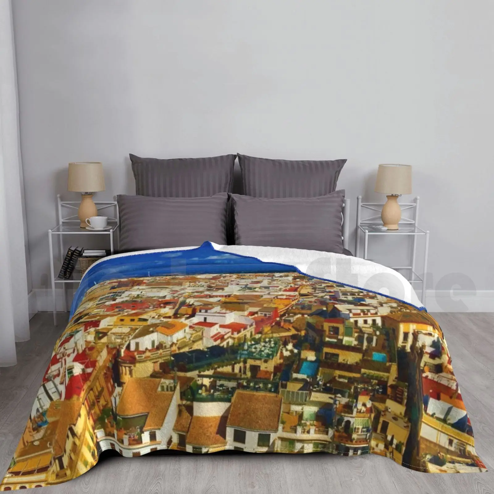 Manta de Sevilla Moda personalizada Sevilla Sevilla Sevilla España Nubes Plaza De Espana Espana Espa? Una Andalucía Nodo