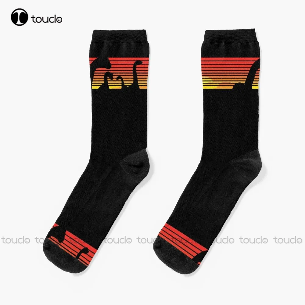 

Retro Dino Stripes Socks Youth Socks Thanksgiving Christmas New Year Gift Unisex Adult Teen Youth Socks Hd High Quality Custom