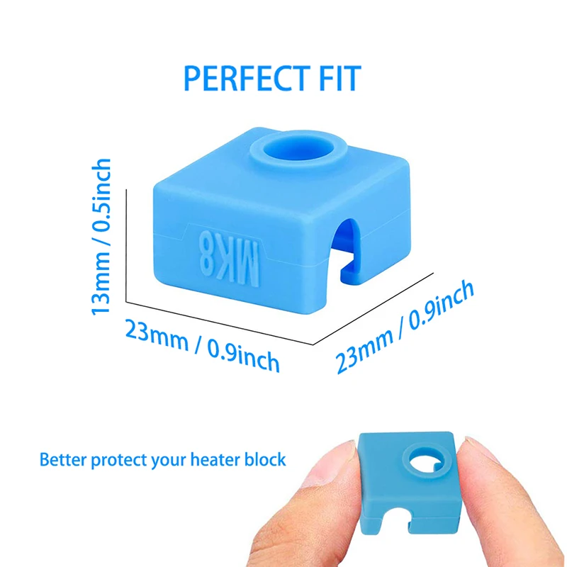 4PCS MK7 MK8 MK9 Protective Silicone Sock Heated Block Cover Case Protective Silicon for Anet A8 Hotend 3D Printer Parts