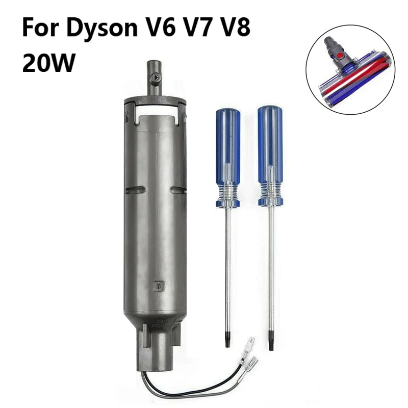 20W Motor Soft Roller Head Vacuum Cleaner Replacement Accessories for Dyson V6 V7 V8 Brushbar Motor Assembly 966792 966792-02