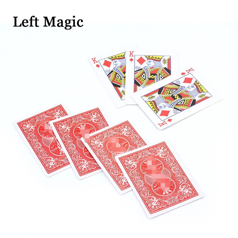 Kings Wild Card Set Magic Tricks No-Worded Wordless Book - Magic Trick Close Up Accessories Stage Illusions Comedy