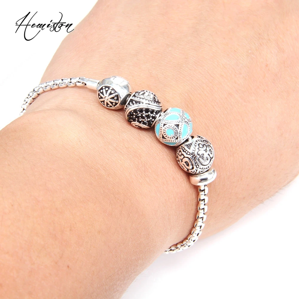 توماس KM حبة سوار ذاتي الصنع مع OM MAORI ETHNIC الخرز سدادة ، المتمردين القلب نمط سوار للرجال TS KB539