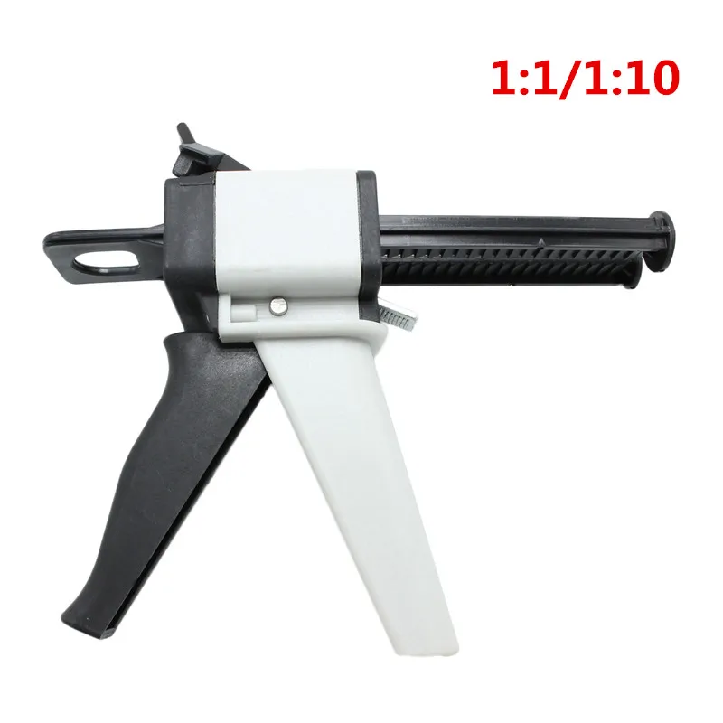 Universal Fitting Dental Impression Mixing Silicone Rubber Tray Dispenser Gun Dispensing Caulking 1:1 /1:10 50ml Dental Lab Tool