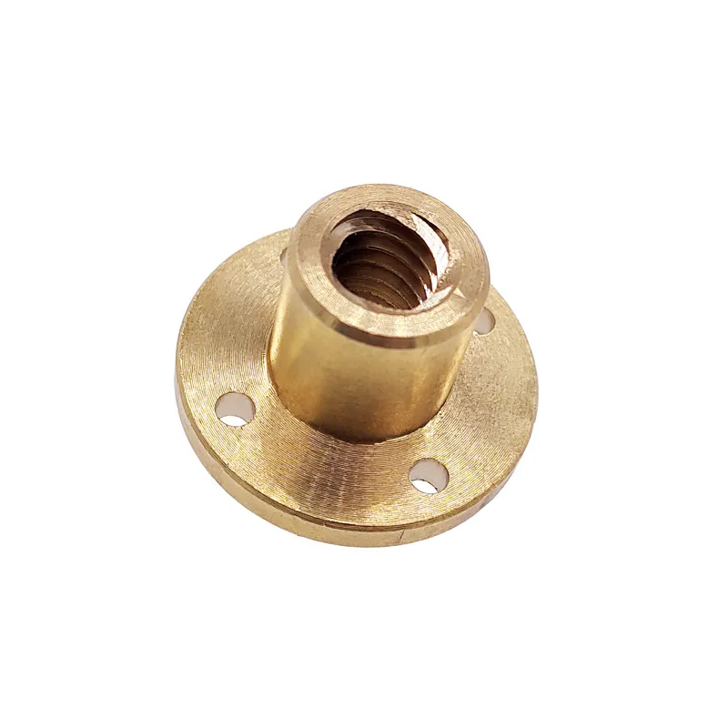 1pcs T10 leadscrew nut Pitch 2mm Brass Nut Brass Lead Screw Nut for CNC Parts 3D Printer Accessories image 3