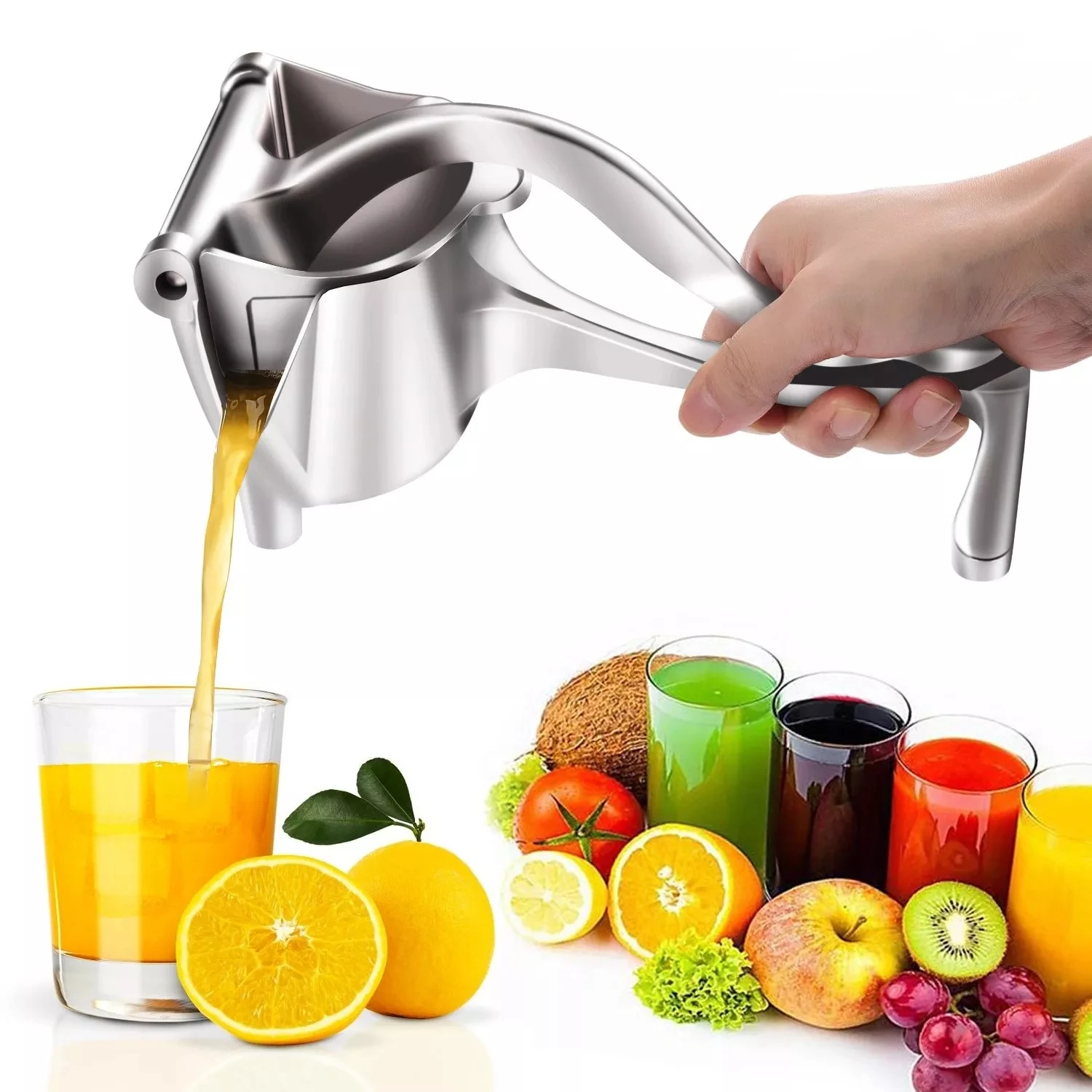 

Manual Juice Squeezer Aluminum Alloy Hand Pressure Juicer Pomegranate Orange Lemon Sugar Cane Juice Bar Kitchen Fruit Tool