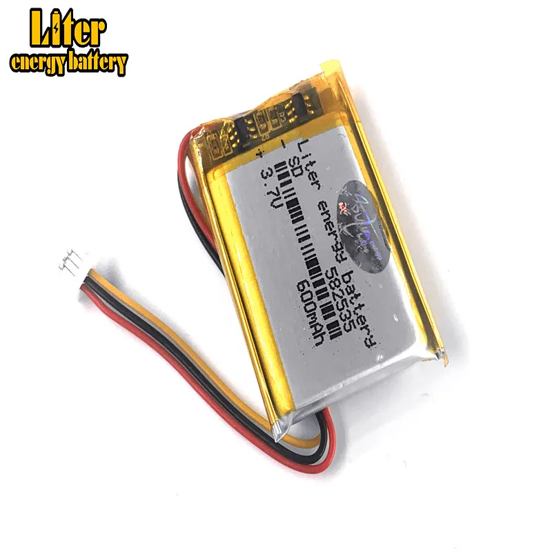 CE ROHS 582535 SP5 3.7V 600mAh Rechargeable li lithium polymer Battery For dvr navigation video recorder DVR cubex v50 hp f550g