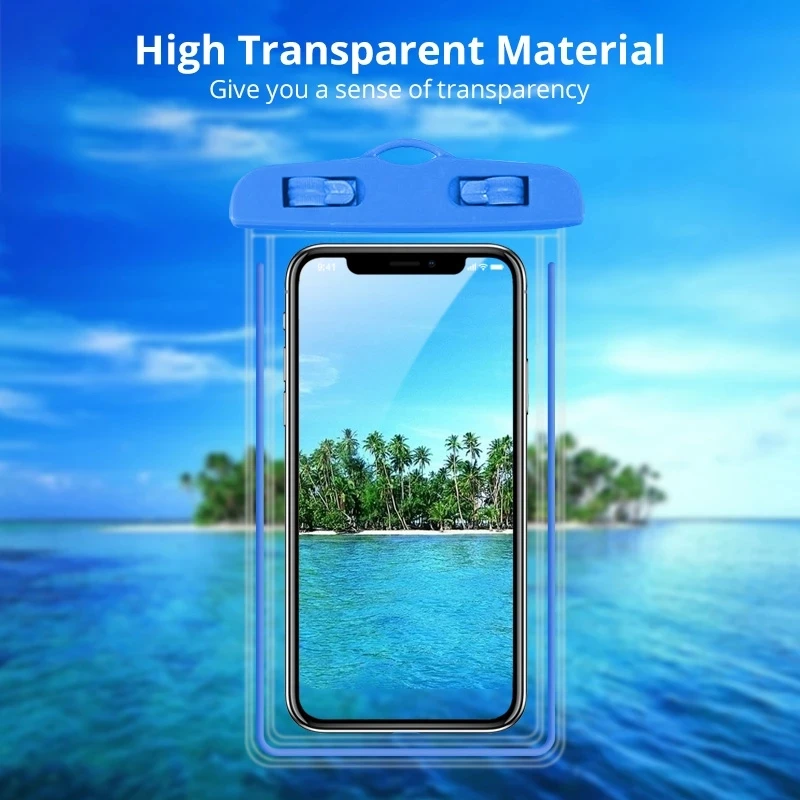 Water Sport Waterproof Phone Case Pouch Luminous Swimming Dry  Bag Underwater Phone Cover  For Drift Diving Pool Beach Travel