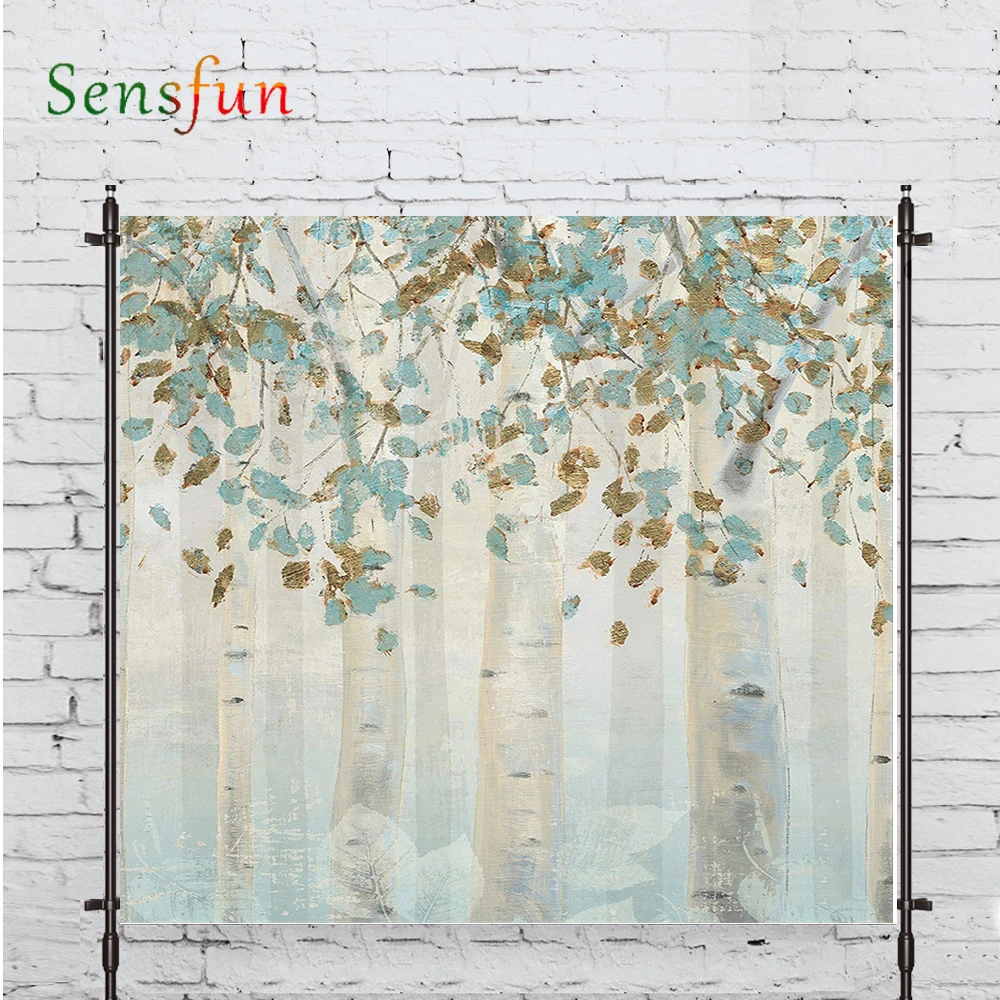 

LEVOO New Photo Backdrop Painting Tree Forest Fall Wallpaper Background Nature Photocall Photo Studio Shoot Prop