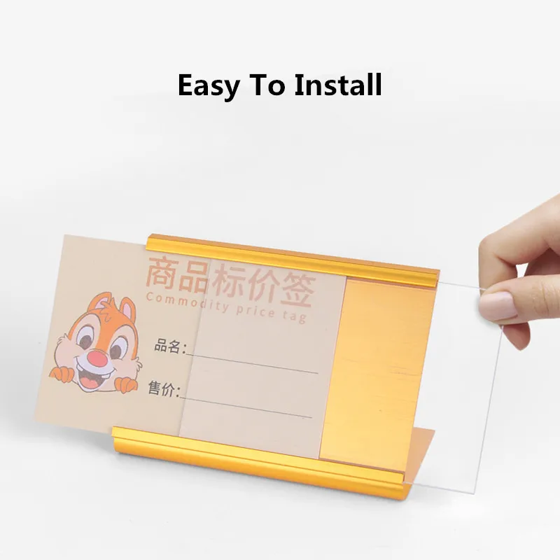 85x55mm Metal Tabletop Mini Sign Holder Display Stand Restaurant Menu Holder Table Number Stand Small Price Label Card Tags