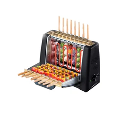 Barbecue Grill Household Automatic Rotating Skewers Machine Smokeless Rotary Electric Grill 220V/1200W Barbecue Grill