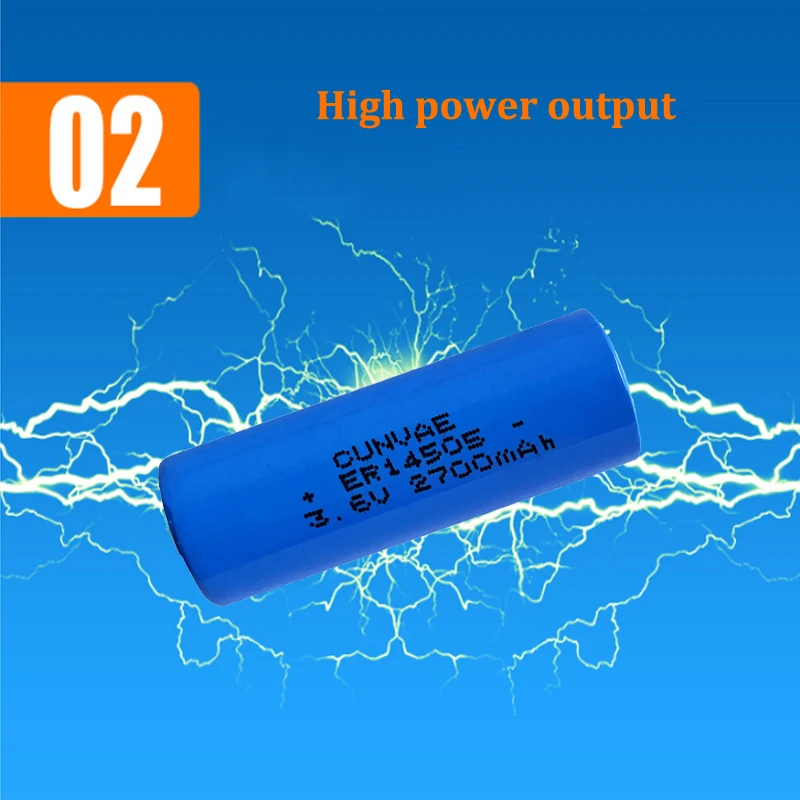 2PCS LS14505 ER14505 ER 14505 AA Batteries Size 3.6V 2700mAh 3.6 Volt Lithium Battery for Facility Equipment Spare Generic