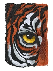 Eye of Tiger Embroidery Patches Iron on for Clothing Punk Clothes Wholesale Applique for Jackets