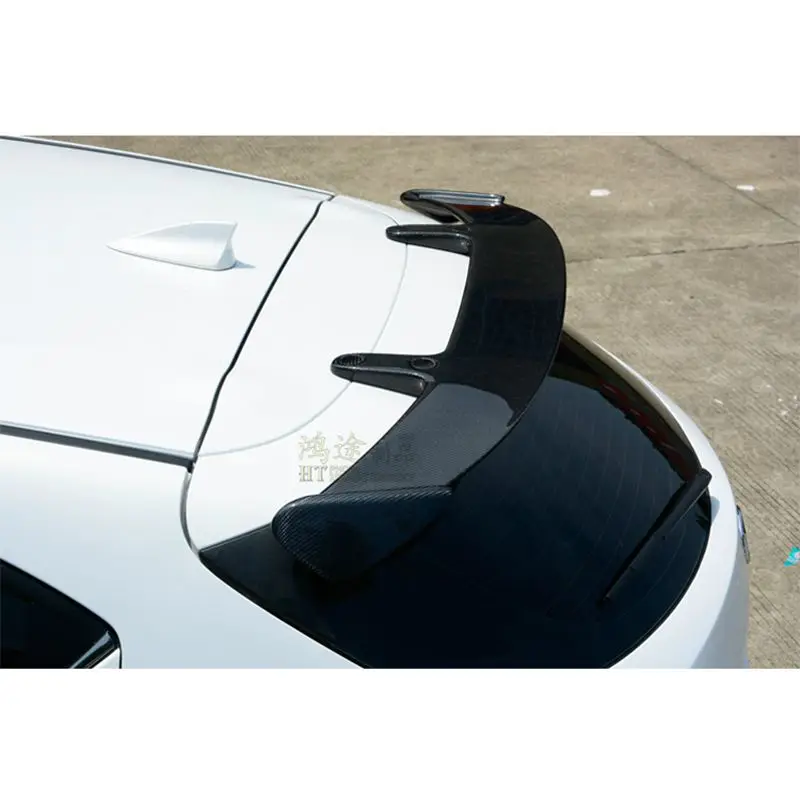 Real Carbon Fiber sports Car rear Roof double dual Spoiler Wing For Mazda 3 AXELA Hatchback 2014 2015 2016 2017