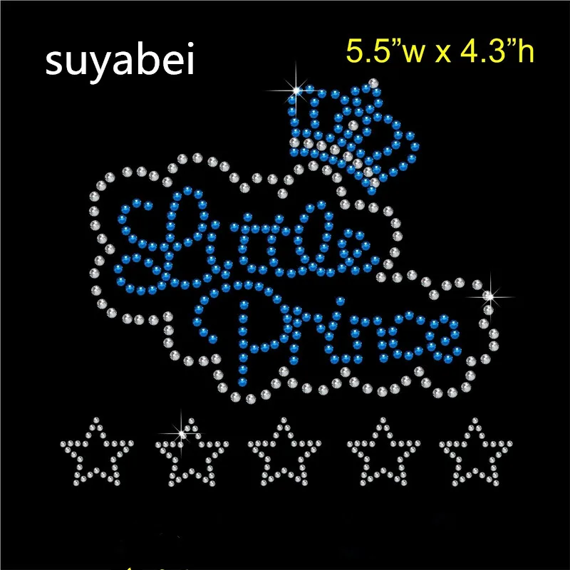 

2pc/lot Little Prince sticker iron on rhinestone transfer designs hot fix rhinestone transfer motifs patches for sweater