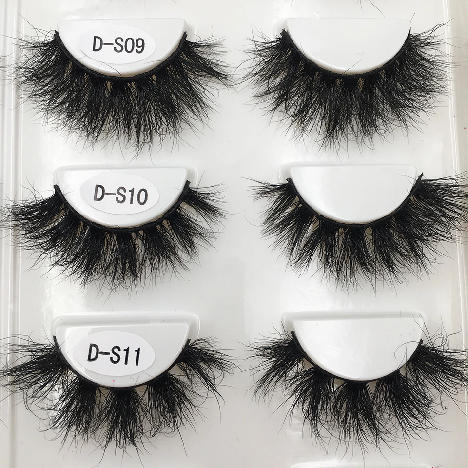 3D Mink Lashes 10-100 Pairs Real Mink Wholesale Makeup Eyelashes Vendor False Eyelash Extension Supplies Natural Full Fake Lash