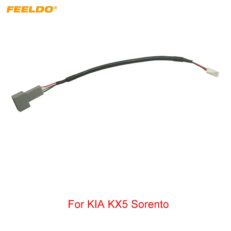 

FEELDO Car Audio Input Media Data Wire Original Plug 4P Car AUX Adapter For KIA KX5 Sorento Hyundai Sonata AUX Cable Adapter