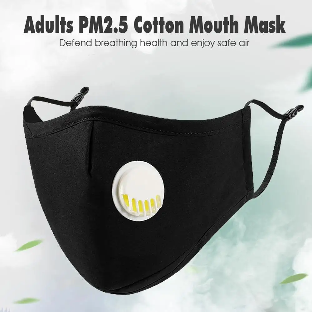 Anti-haze Mouth Masks With Valve Protective Anti-Dust Anti Pollution Activated Carbon Filter Dust Mask Mouth-muffle Safety Mask