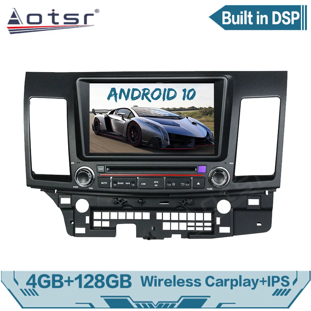 For Mitsubishi Lancer 2007 - 2013 Car Radio Android Auto GPS Tracker Multimedia Player Carplay IPS Screen PX6 AutoRadio