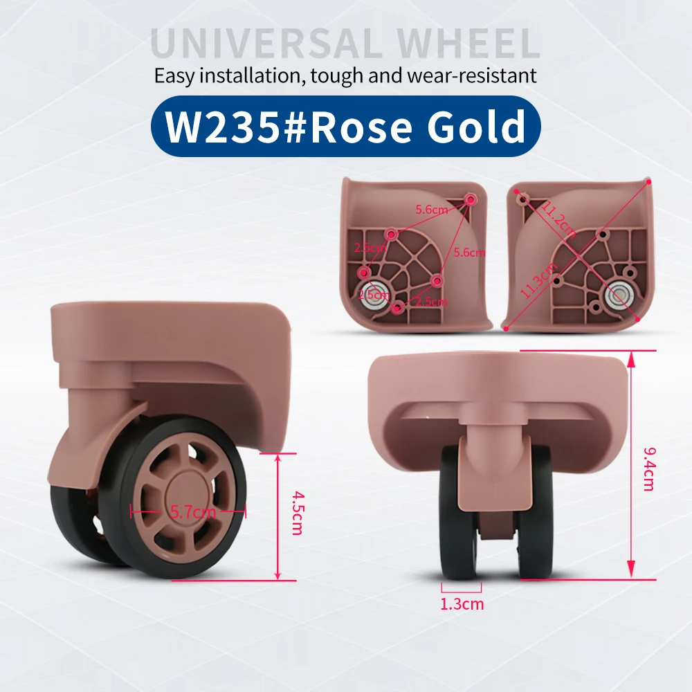 Acessórios da roda do trole de tangyipin w235 malas reparação de bagagem rodas universais caso de viagem substituir rodízios personalizados coloridos