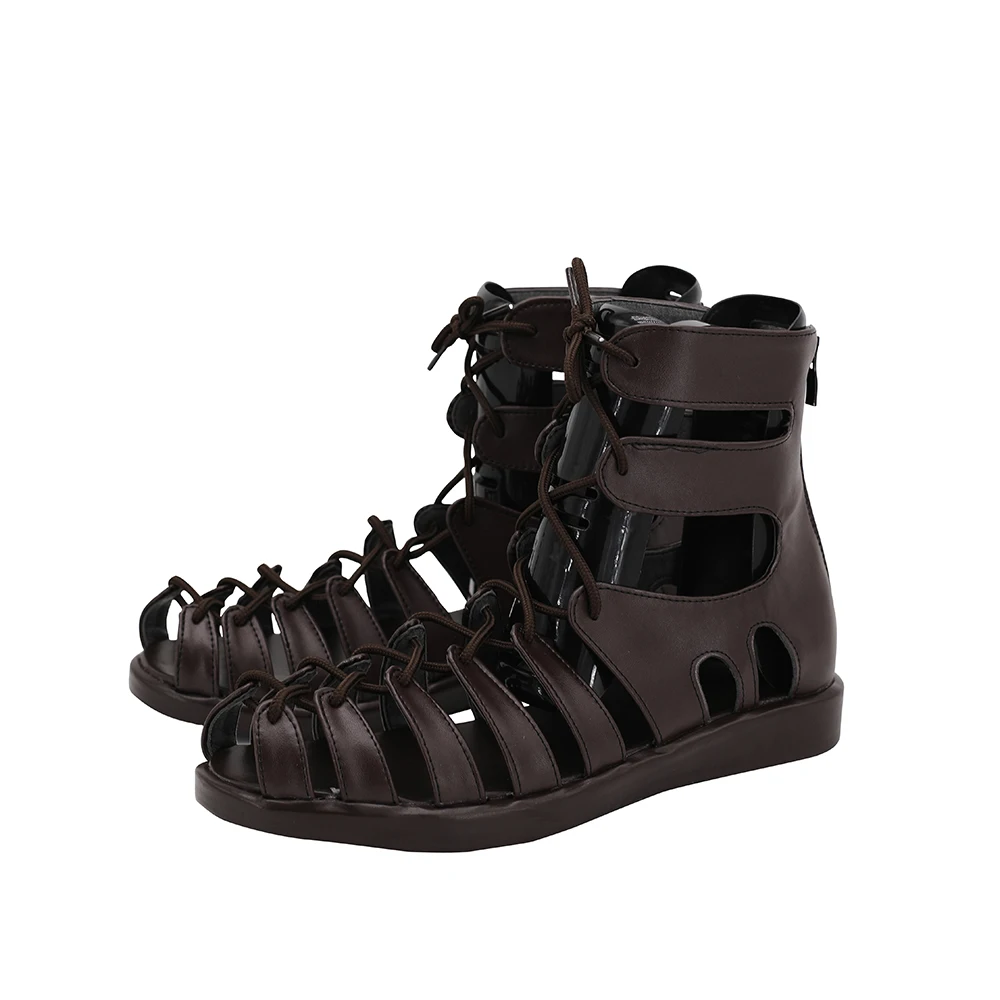Fate Grand Order FGO Romulus Cosplay Boots Customized Black Sandals Any Size for Adults and Kids (3)
